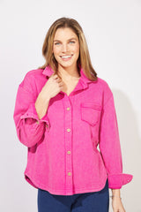 Color Wash Terry Anywhere Shacket - 28095