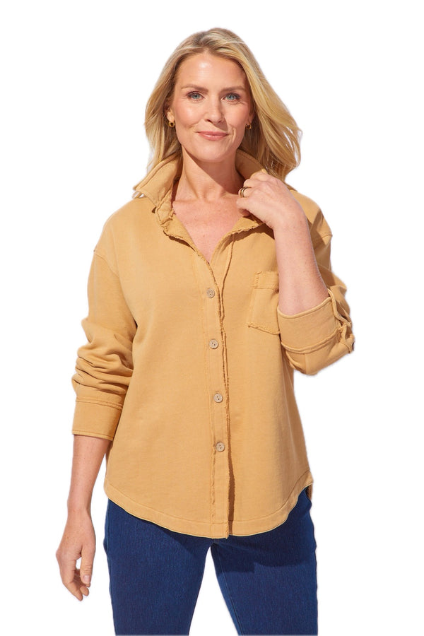 Color Wash Terry Anywhere Shacket - 28095