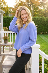 Color Wash Terry Raglan Crew — baja