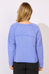 Color Wash Terry Weekend Raglan Crewneck - 28098