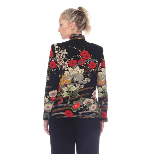 Moonlight Floral Textured Short Jacket - 2883 - Size XXL Only