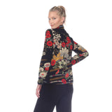 Floral Textured Short Jacket - 2883 - Size XXL Only