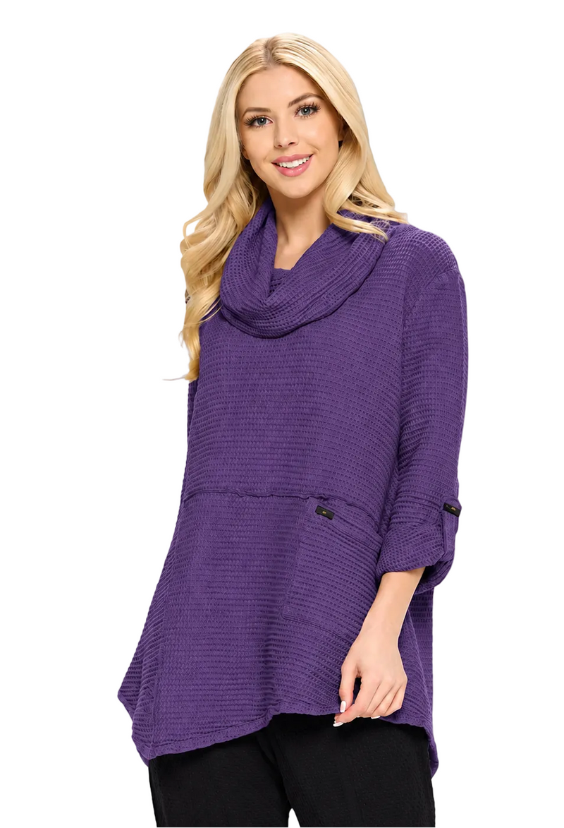 Cotton-Knit Waffle Tunic - FW124