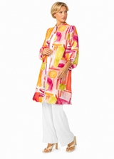 Watercolor Print Jacket in Pink/Multi - 7292J-PNK - Sizes L & XL Only!