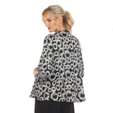 Abstract Circle Button Front Jacket - 3739 - Size XL Only!
