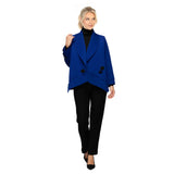 Techno Stretch Knit Shawl Collar Jacket in Blue - 7541J-BLU