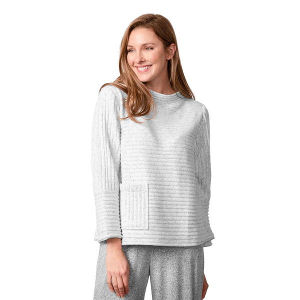 Habitat Heathered Easy Pocket Pullover in Winter White - 52329-WWT