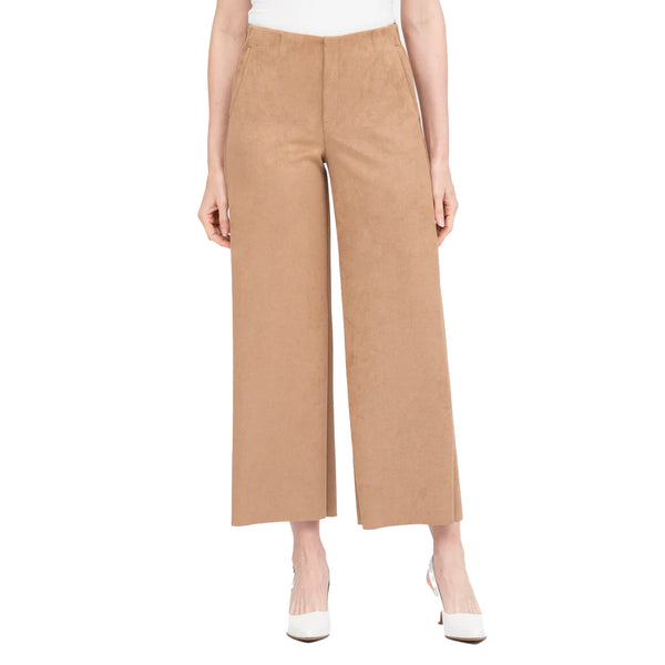 Microsuede Wide-Leg Pant in Tan - 1224-Tan