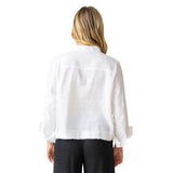 Summer Breeze Linen Jacket in White - 41552-WHT