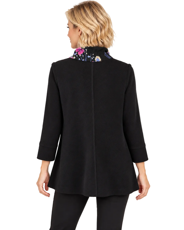 Floral Asian-Inspired Jacket in Purple Multi - CM119-PPL