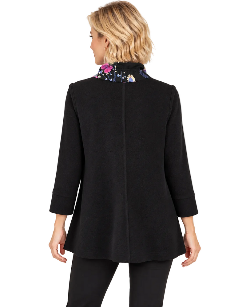 Floral Asian-Inspired Jacket in Purple Multi - CM119-PPL