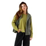 Teddy Bear Sherpa Vest in Forest - 2303