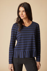 Shadow Stripe Seamed Tee - 30014