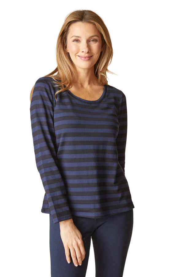 Shadow Stripe Long Sleeve Tee - 30016