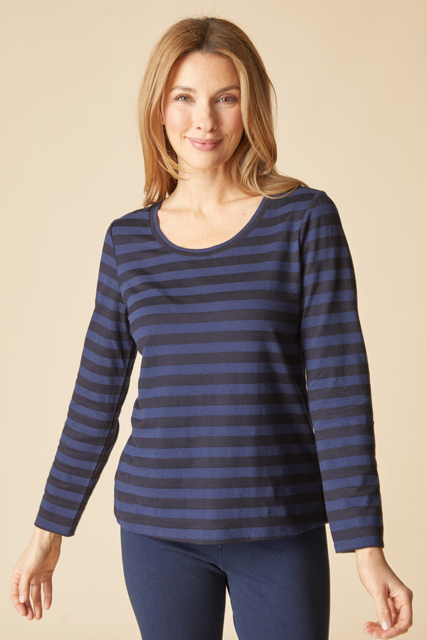 Shadow Stripe Long Sleeve Tee - 30016