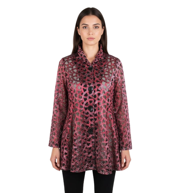 Red Ombré Mesh Jacket - 300-RD