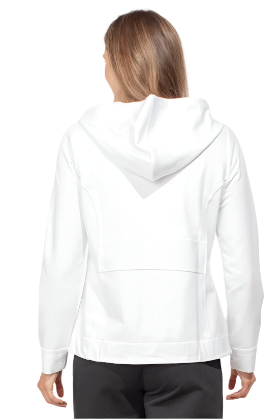 Ruched Pocket Hoodie in White - 30118-WHT - Size XXL Only!
