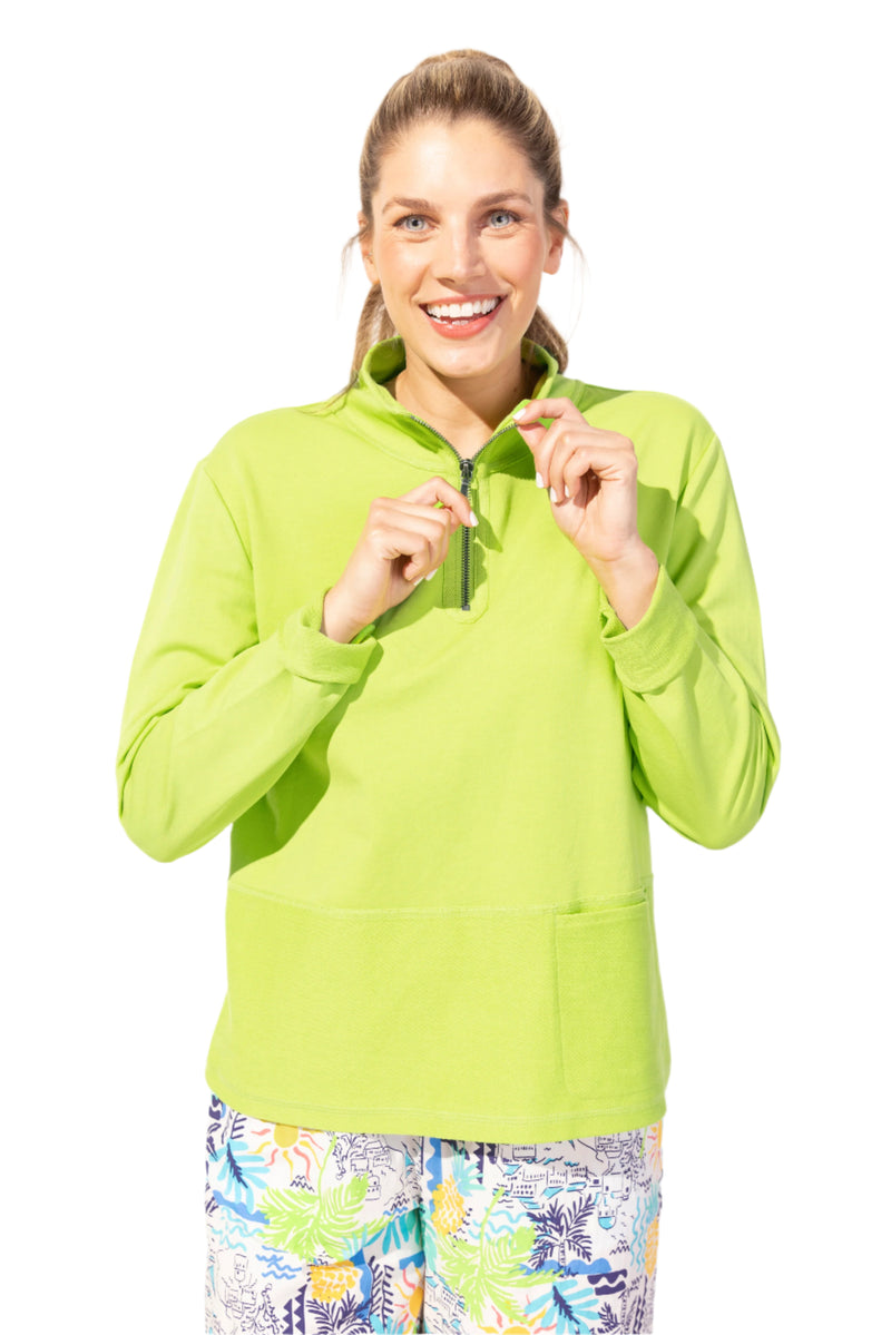 Quarter Zip Terry Sweatshirt - 30121