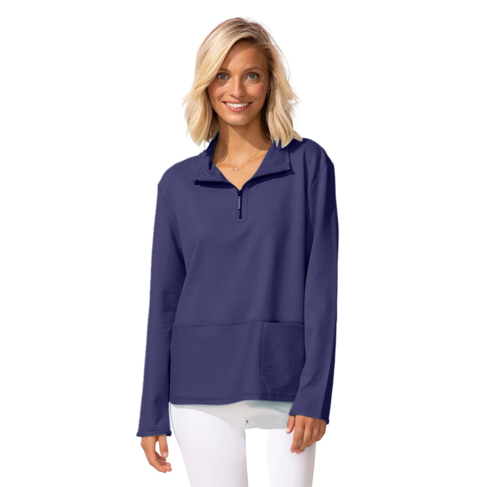 Partial Zip Soft Cotton Terry Pullover - 30121 – Shop My Fair Lady