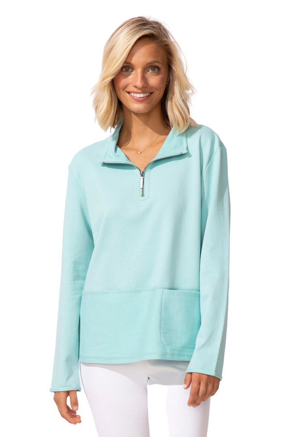 Quarter Zip Terry Sweatshirt - 30121