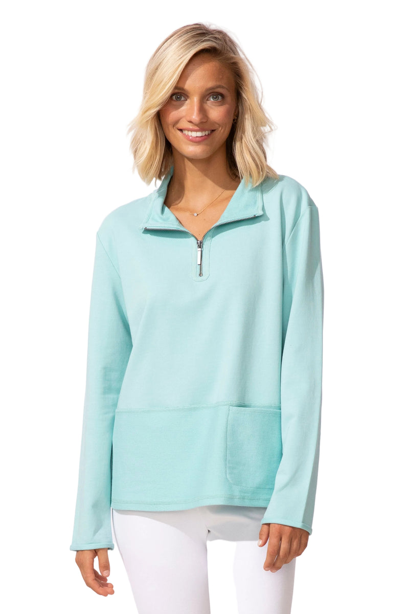 Quarter Zip Terry Sweatshirt - 30121