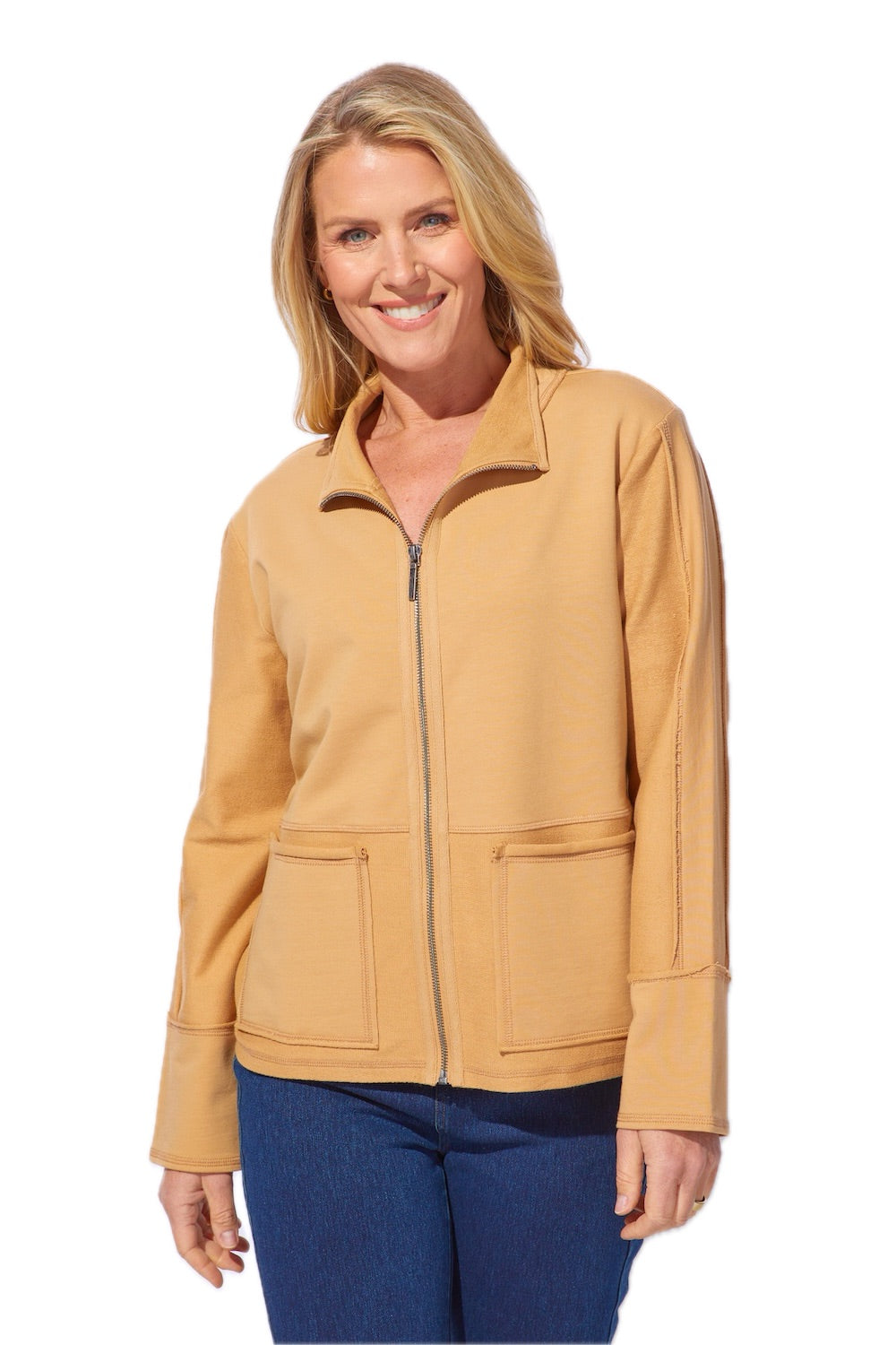 plage◆Big Tailored ジャケット36 Terry Zip-Front Jacket in Honey - 30133 – Shop My Fair Lady