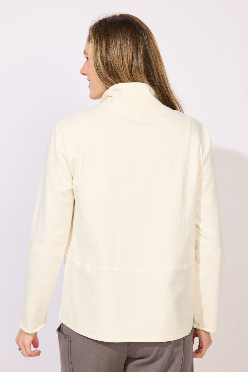 Ocean Front Terry Quarter Snap — pearl