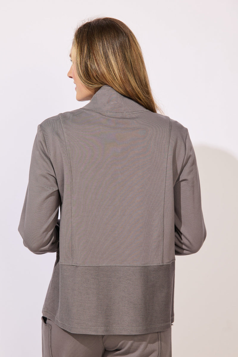 Ocean Front Terry Quarter Snap — pearl