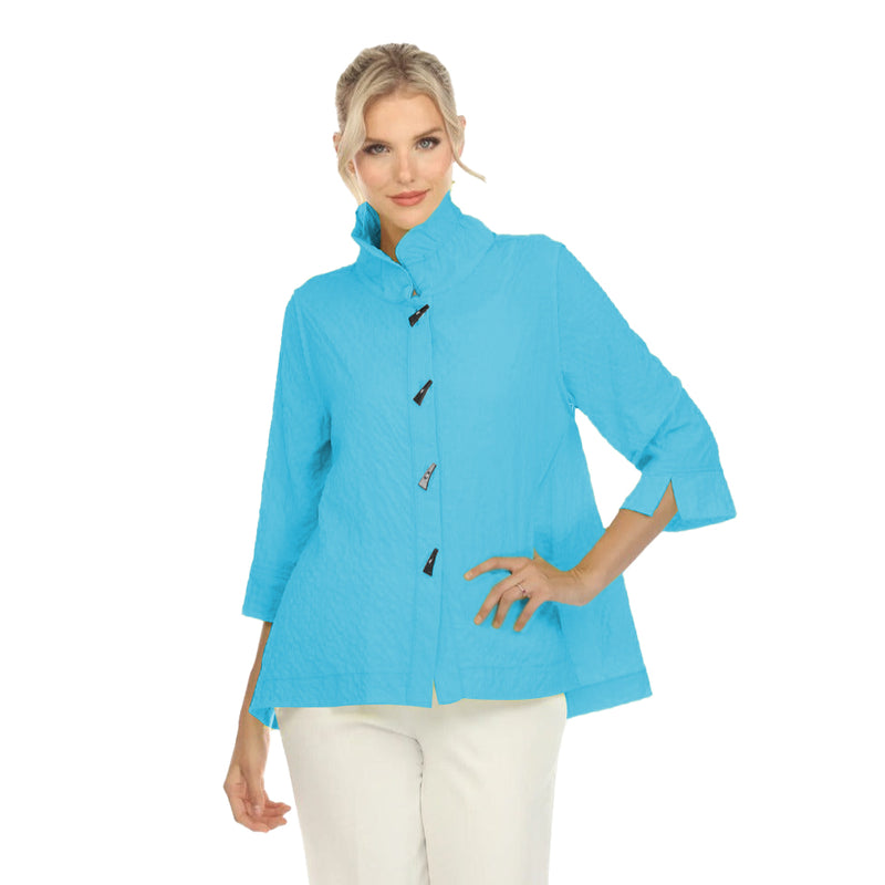 Textured Blouse/Jacket in Turquoise - 3075SOL-TQ