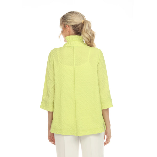 Moonlight by Y&S Blouse/Jacket in Lime - 3075SOL