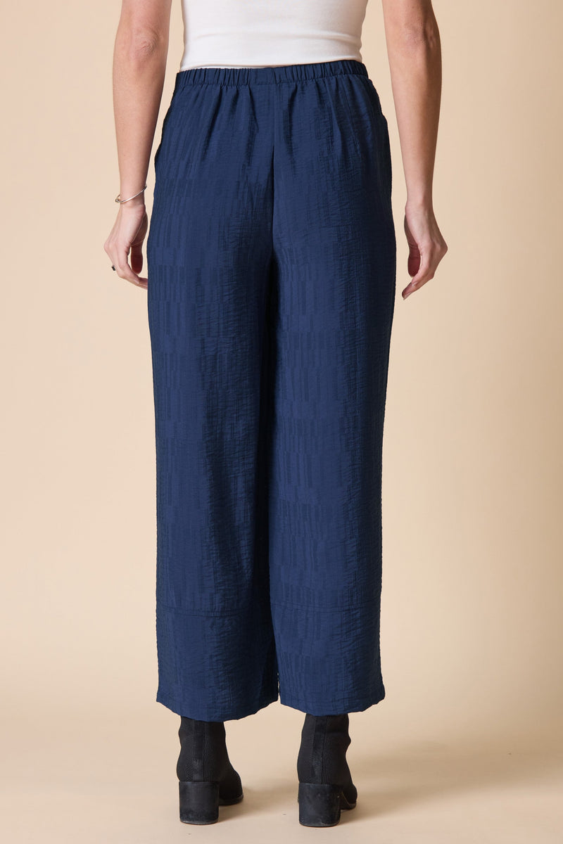 Soft Rayon Jacquard Button Hem Pant - 30778