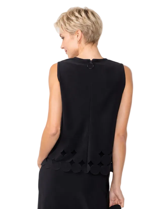 Polka-Dot Cut-Out Sleeveless Tank - C1234T
