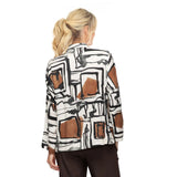 Abstract Art Print Blouse/Jacket - 7411B-IVO