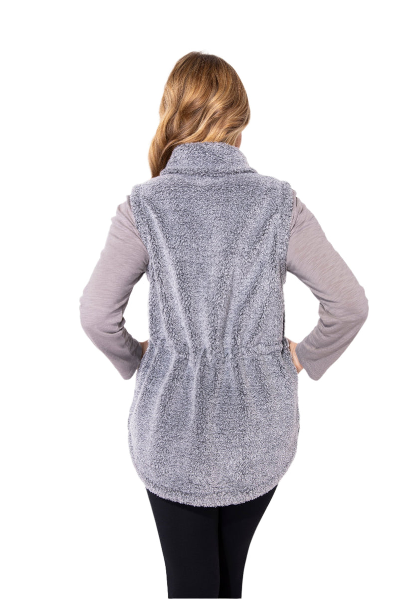 Escape by Habitat Polar Fleece Cozy Vest in Fog - 31003