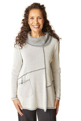 Opposites Attract Contrast Cowl Tunic - 31327
