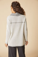 Opposites Attract Contrast Cowl Tunic - 31327