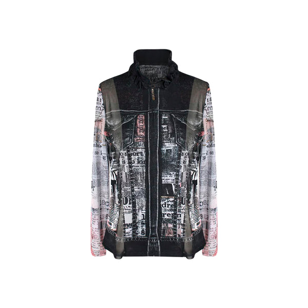 Newsprint & Denim Twin Set - 31437