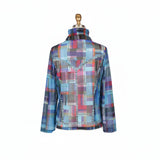 Plaid & Denim Print Mesh Jacket W/Coordinating Tank - 31449