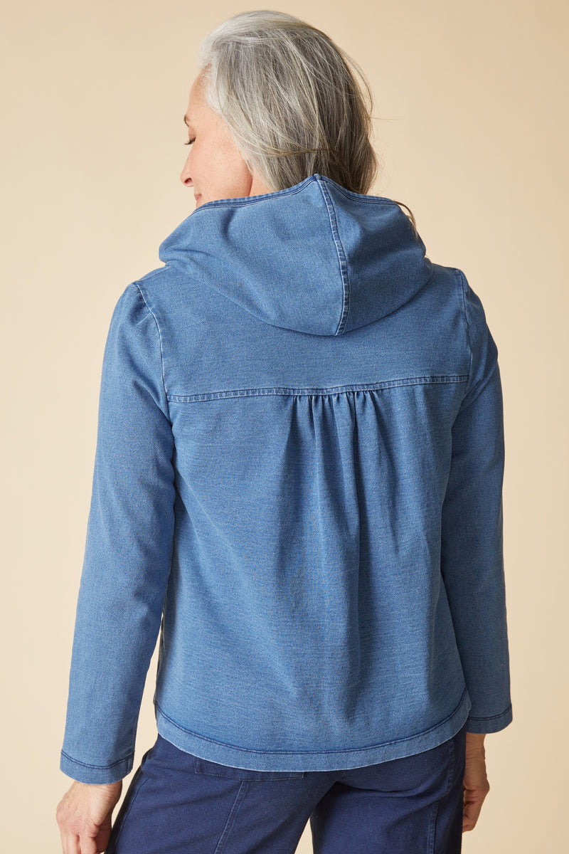 Habitat Shirred Hoodie - Light Denim - image 2