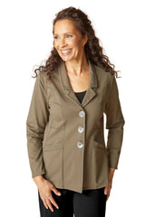 Stonewash Cotton Spandex Seamed Blazer - 31529