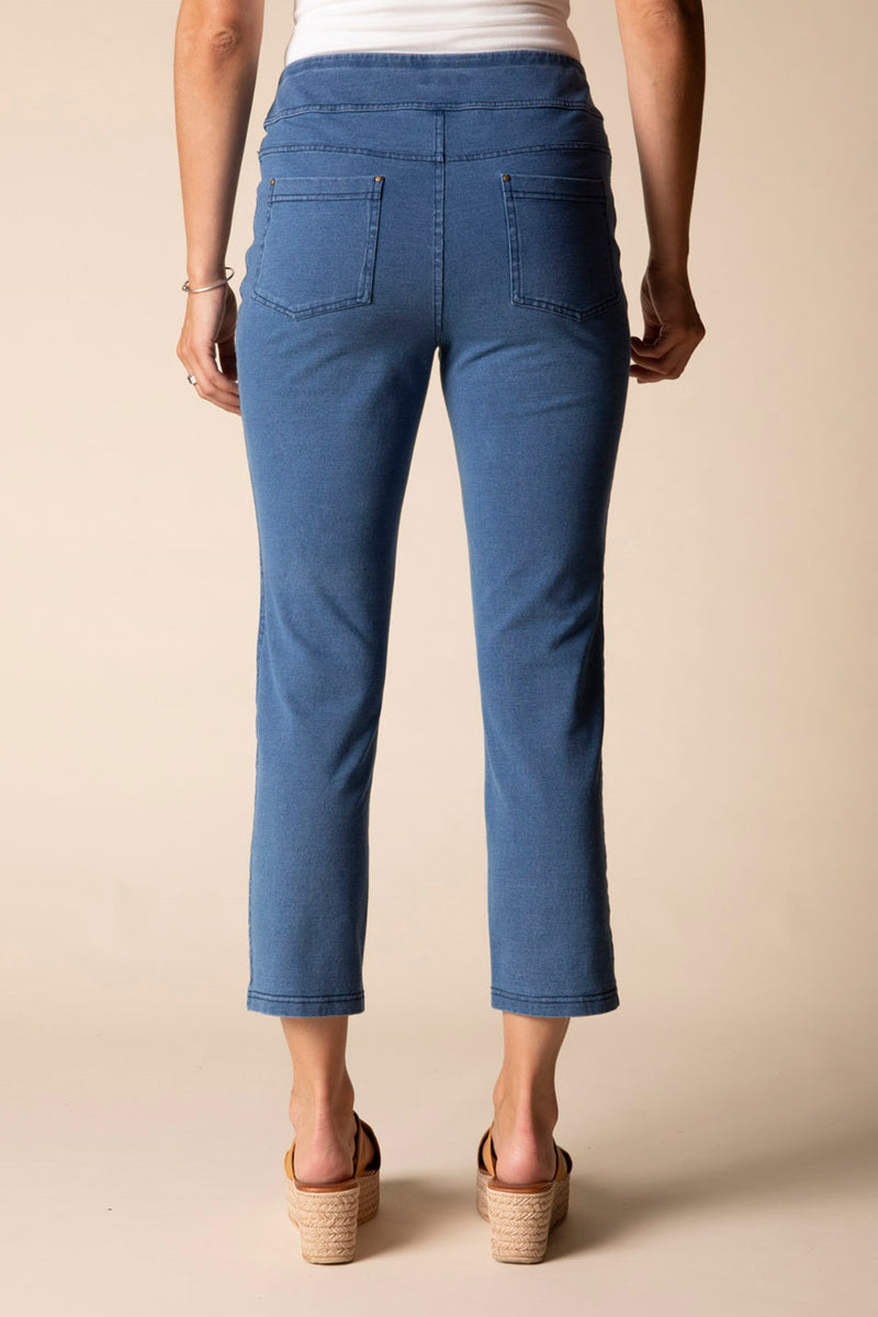 Stonewash Capri Knit Jean - 31569