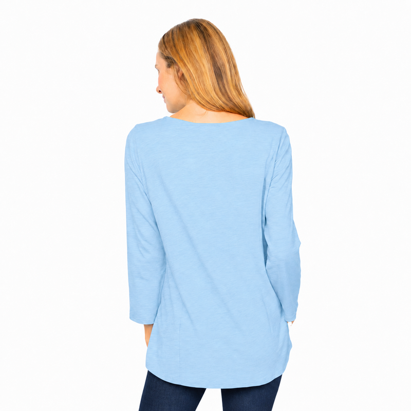Soft Cotton Ruched-Front Top - 27516