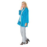 Jacquard One-Button Jacket in Turquoise - 6290J-TQ