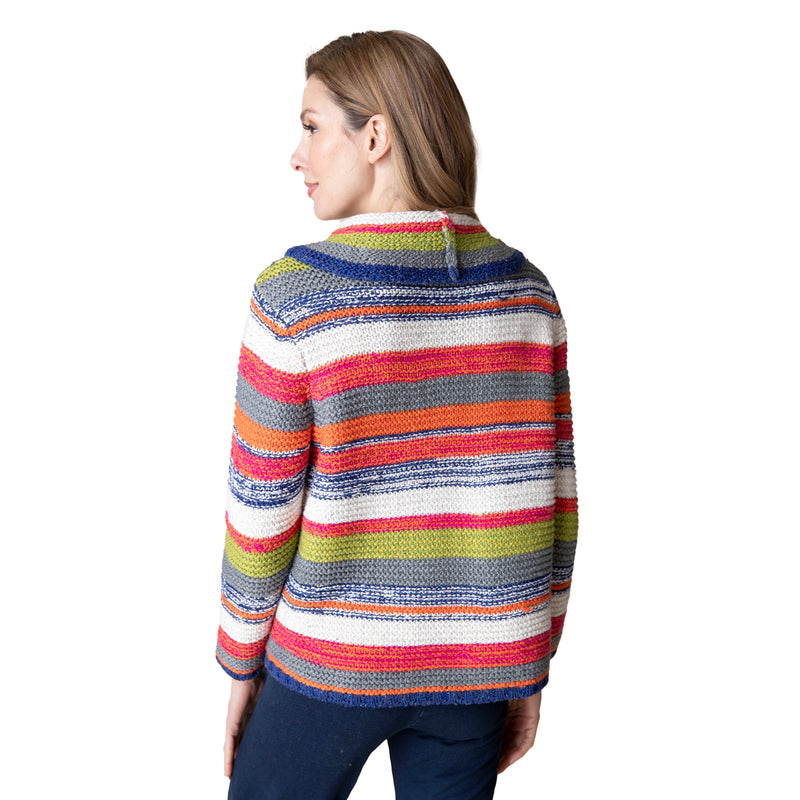 Habitat "Rustic Stripes" Foldover Cowl Neck Sweater Top - 89307