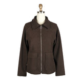 Wool Blend Patch Pocket Jacket in Brown - 4901-BRN