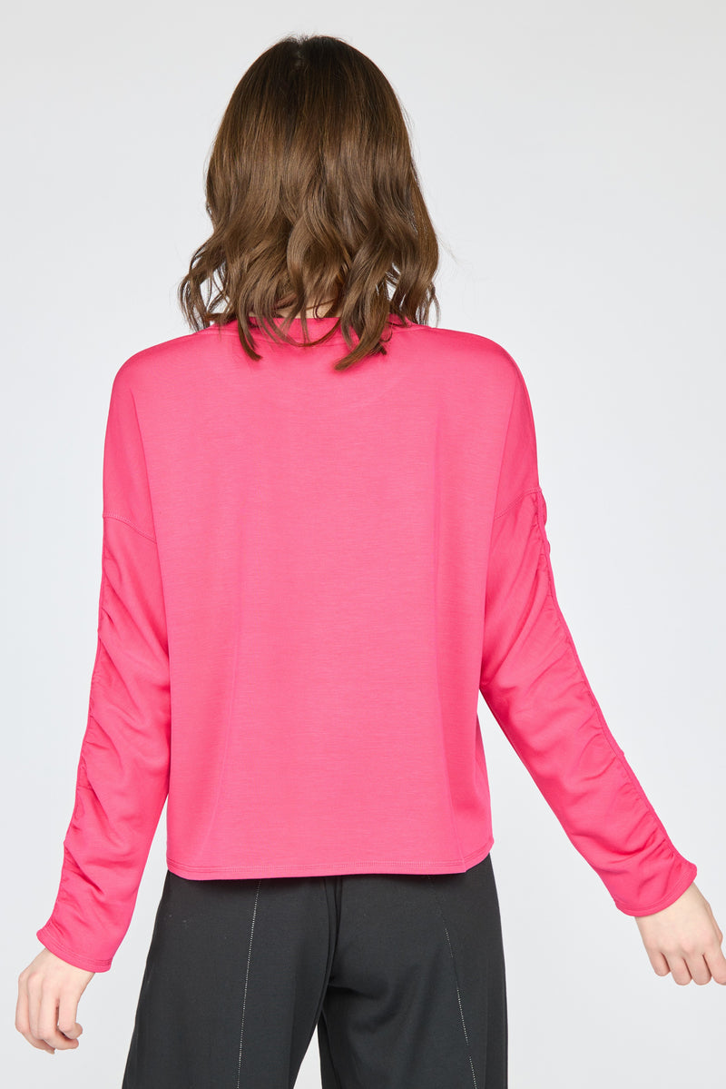 Solid Wander Pullover by Olivia by Habitat in Magenta