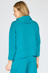 Solid Crossroads Cowl by Olivia by Habitat in Teal