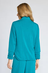 Solid Stitch Jacket by Olivia by Habitat in Teal