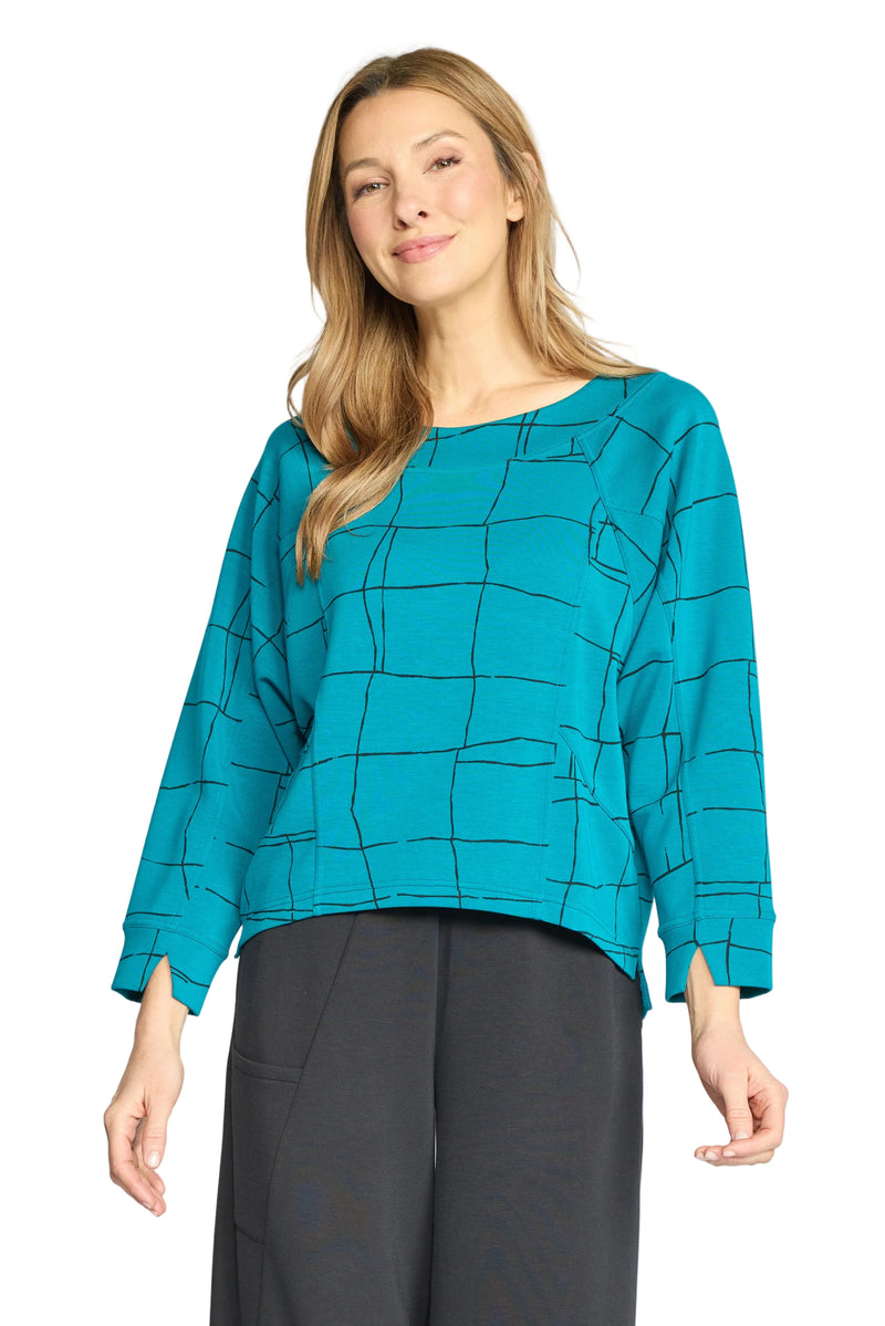 Print Pullover by Olivia by Habitat in Teal