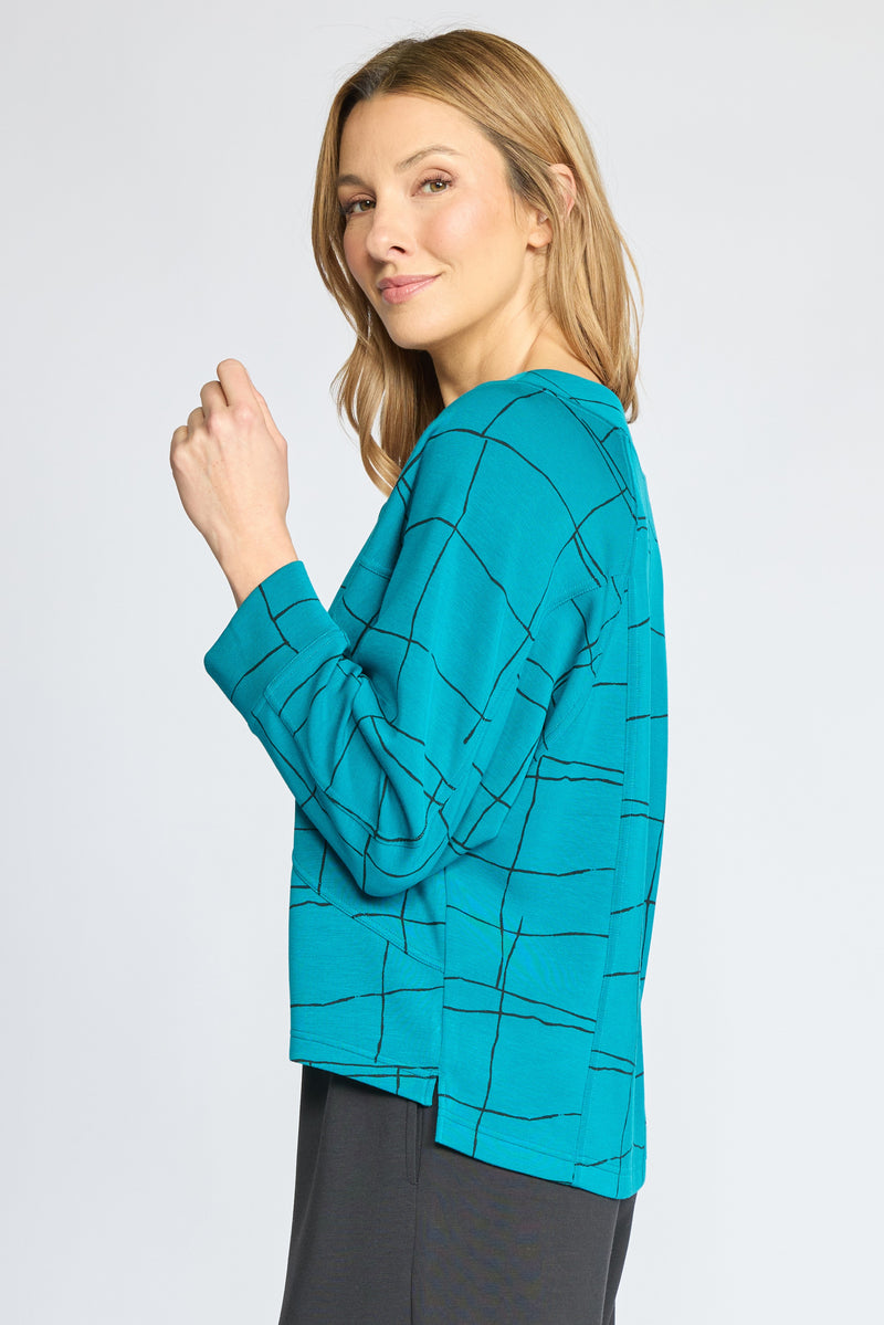Print Pullover by Olivia by Habitat in Teal